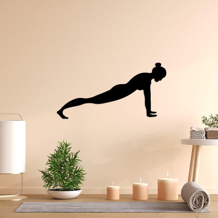 Wallity Yoga 7 Escultura de pared de metal negra Wallity Yoga 7 Escultura de pared de metal negra